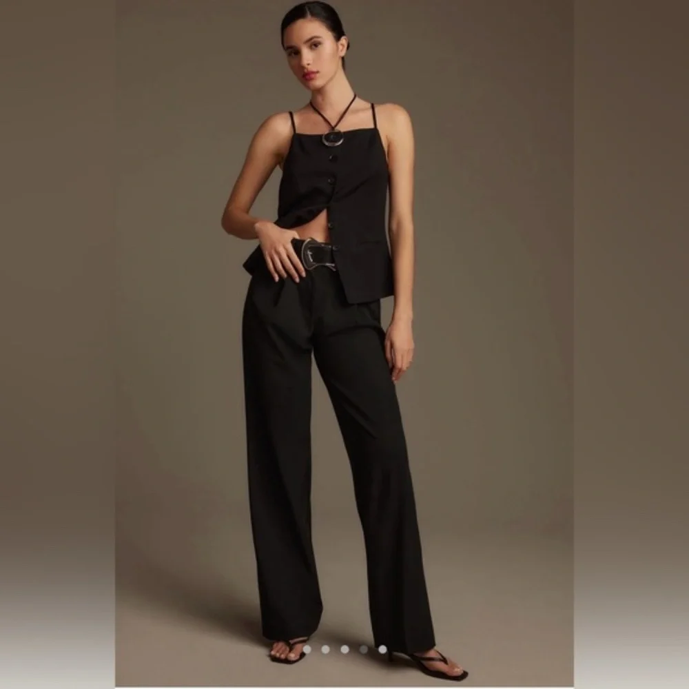 Anthropologie Sunday in Brooklyn Ponte Apron Vest in Black - Picture 7 of 9